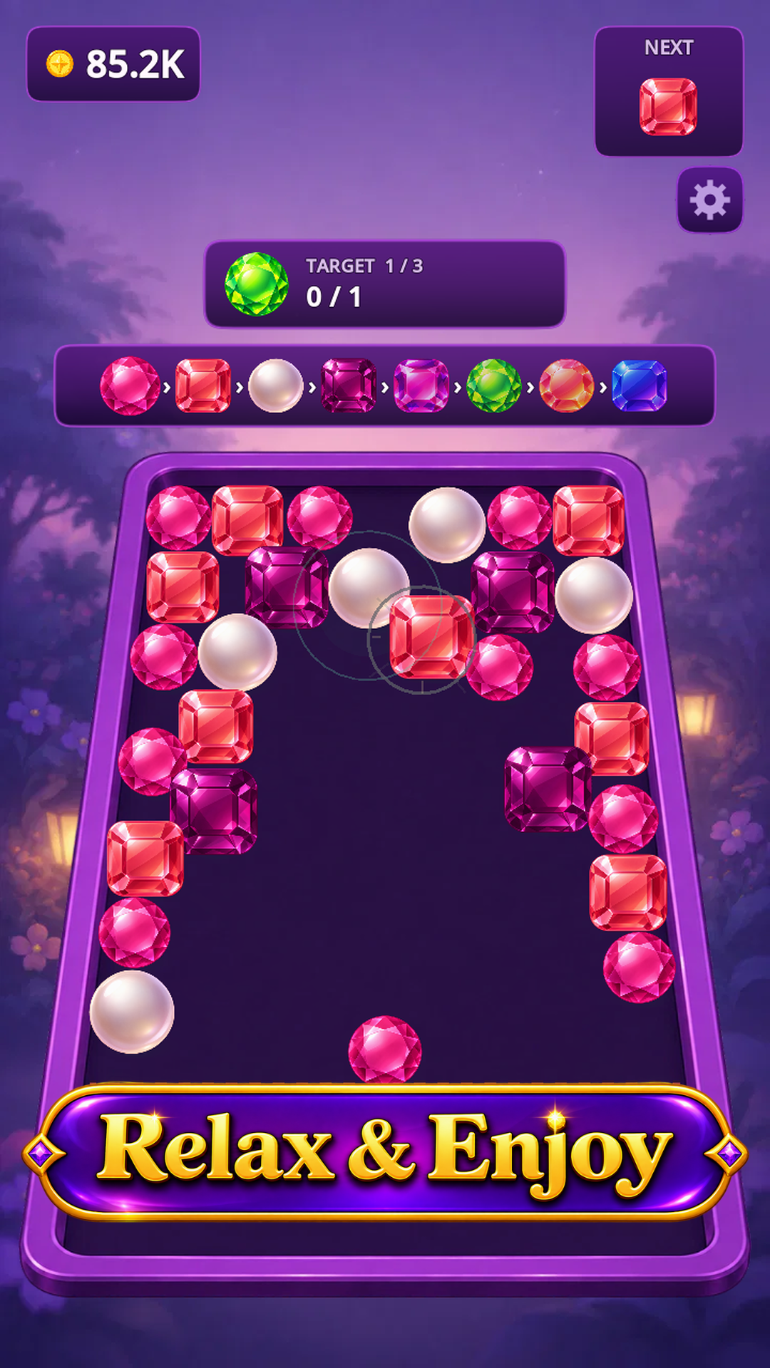 Majestic Gems relaxing puzzle gameplay