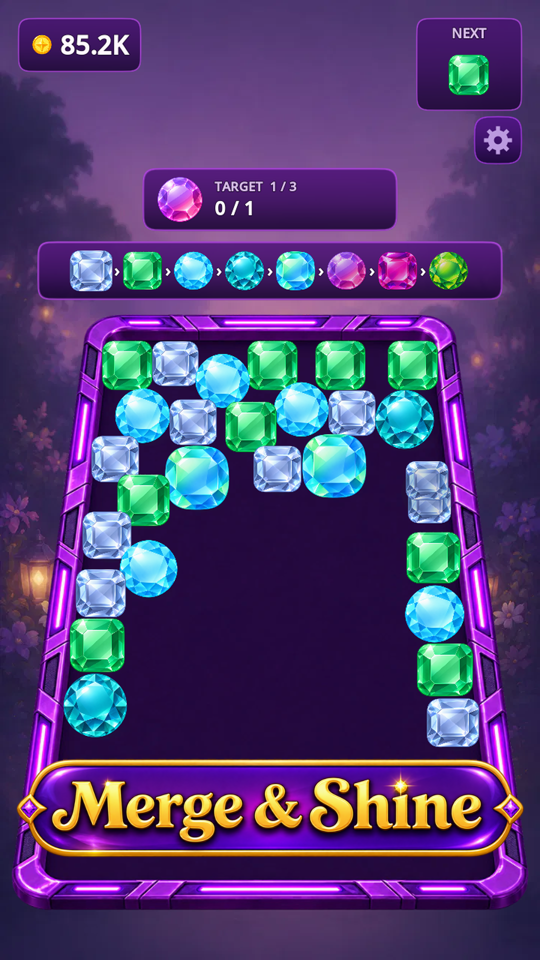 Majestic Gems advanced level and gem combinations